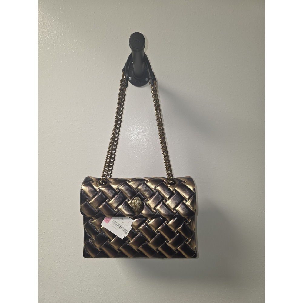 Kurt Geiger London‎ The Kensington Metallic Quilted Shoulder Bag Purse Authentic